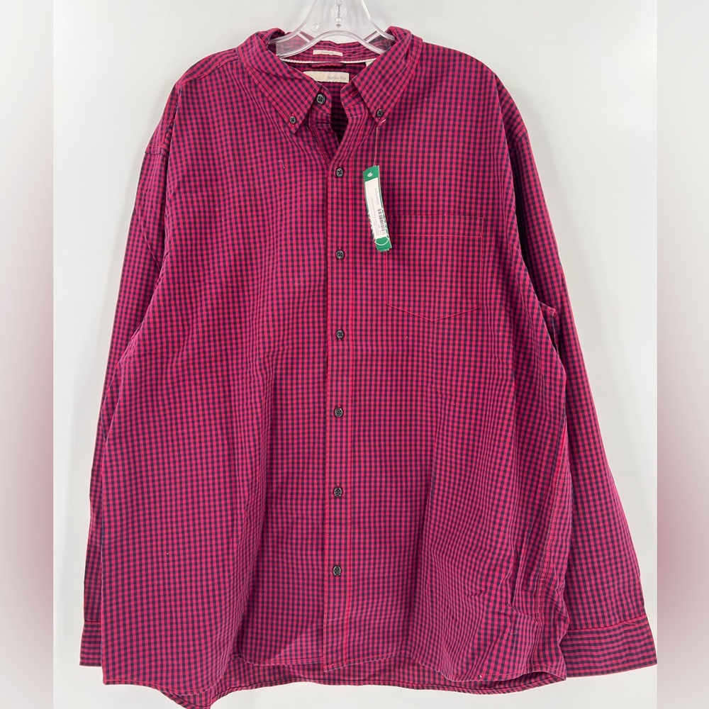 {Hawker & Rye} gingham, poplin button-down shirt, men size XXL